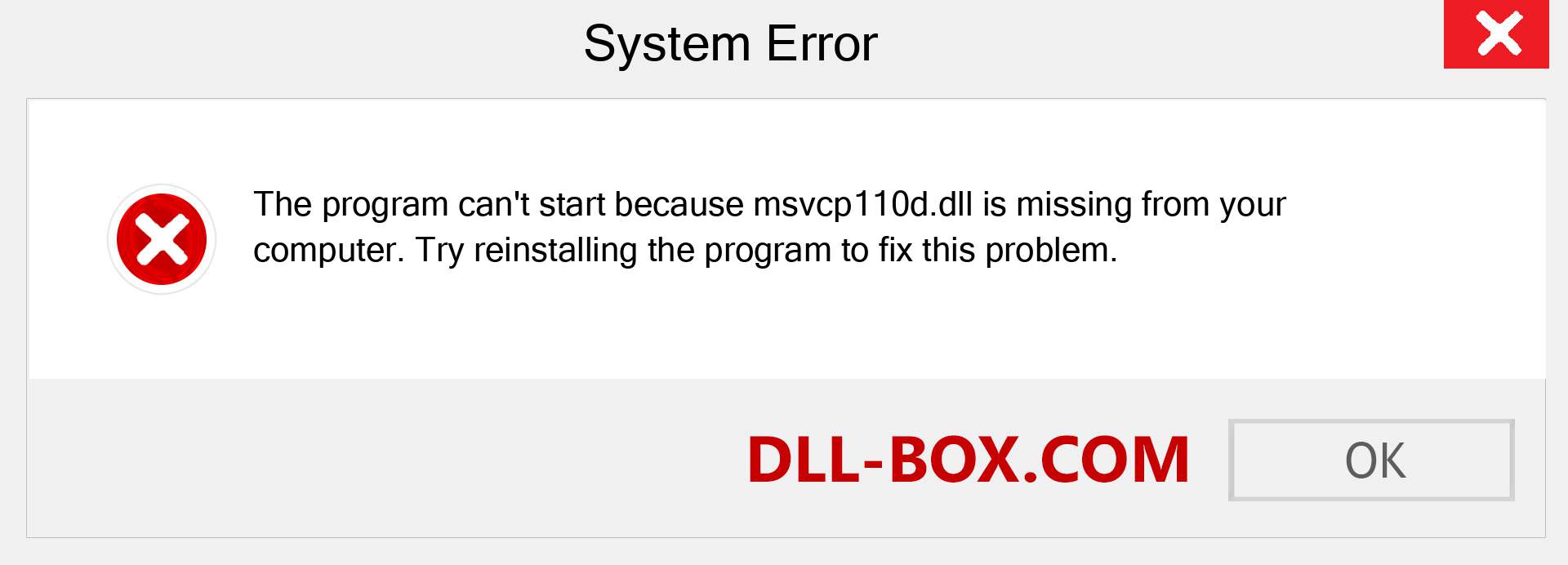  msvcp110d.dll file is missing?. Download for Windows 7, 8, 10 - Fix  msvcp110d dll Missing Error on Windows, photos, images