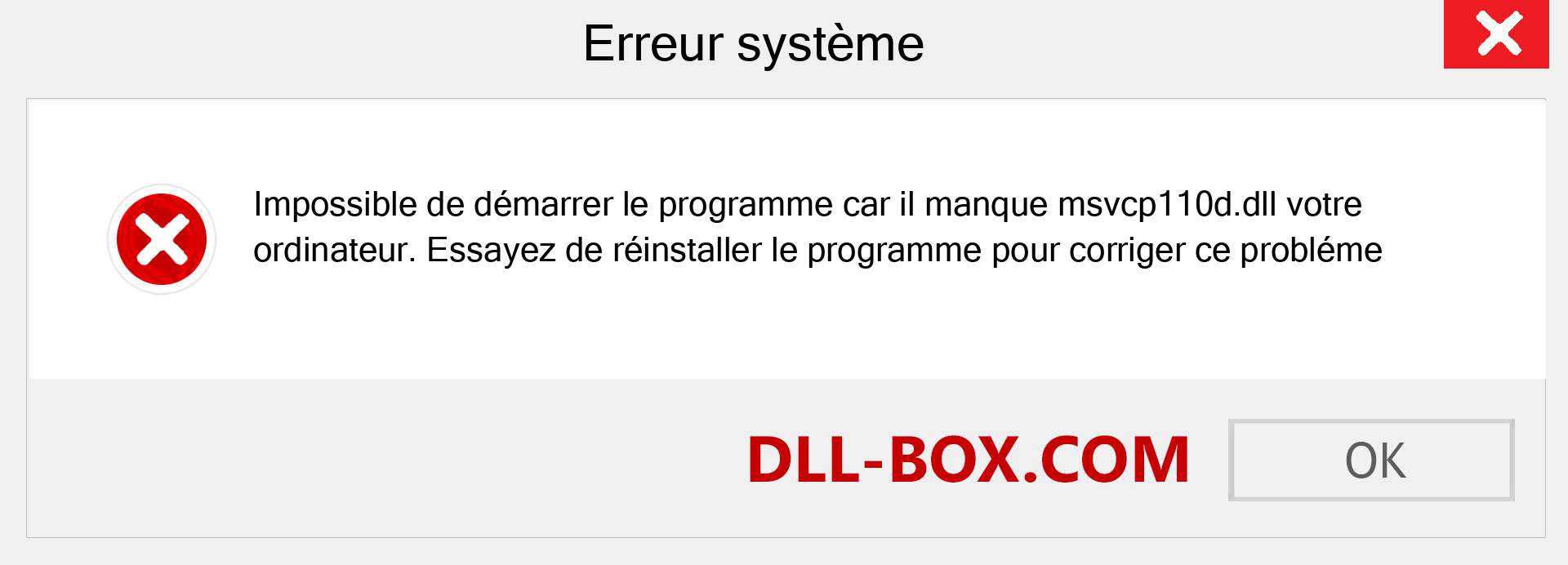 Le fichier msvcp110d.dll est manquant ?. Télécharger pour Windows 7, 8, 10 - Correction de l'erreur manquante msvcp110d dll sur Windows, photos, images