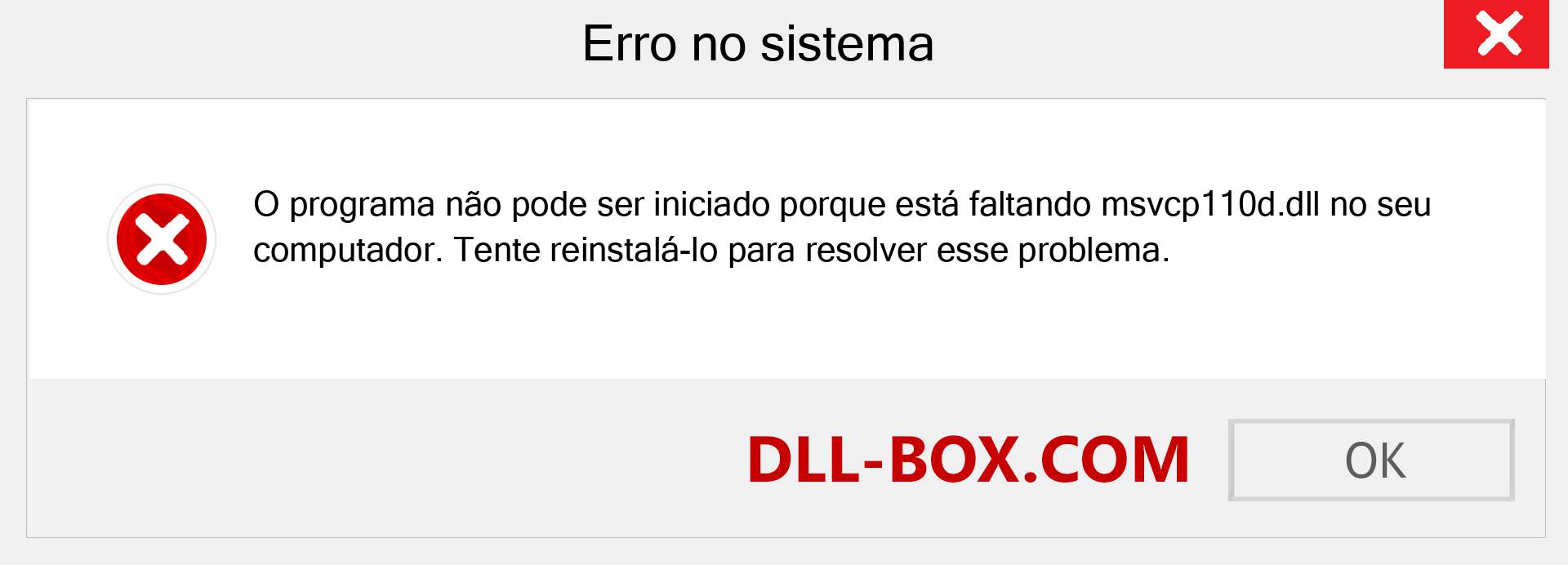 Arquivo msvcp110d.dll ausente ?. Download para Windows 7, 8, 10 - Correção de erro ausente msvcp110d dll no Windows, fotos, imagens